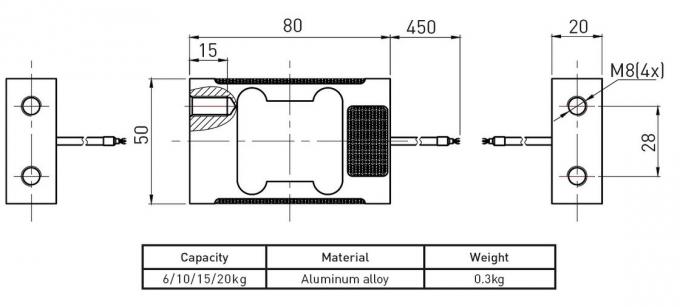 重量の測定のための F4841 スケールの荷重計センサーのアルミ合金の荷重計