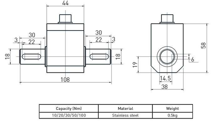 トルク力の測定のためのステンレス鋼力のトルク センサーの荷重計