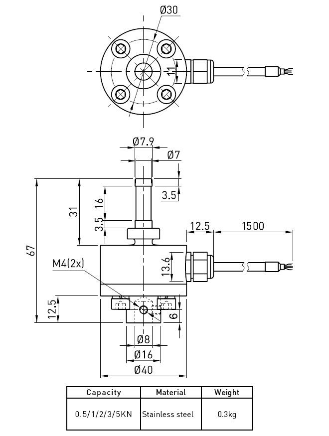 荷重計、ステンレス鋼の荷重計センサーの重量を量る圧縮のタイプ タンク