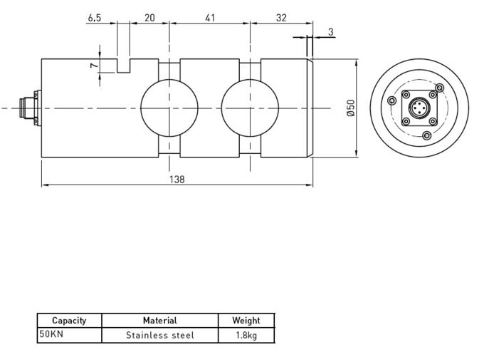 ミニチュア油圧シヤー ピンのタイプ荷重計のひずみゲージ力センサー